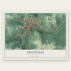 Sykesville, Pennsylvania map print, the full design