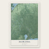 Hiawatha, Michigan map print, the full design