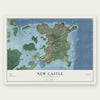 New Castle, New Hampshire map print, the full design