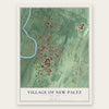 Village of New Paltz, New York map print, the full design
