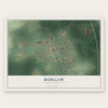 Burgaw, North Carolina map print, the full design