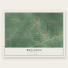 Wellston, Oklahoma map print, the full design