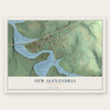 New Alexandria, Pennsylvania map print, the full design