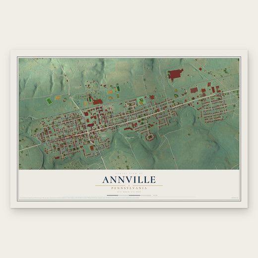 Annville, Pennsylvania map print, the full design