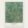 Sumpter, Wisconsin map print, the full design