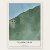 North Perry, Ohio map print, the full design
