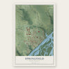 Springfield, South Dakota map print, the full design