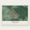 Toppenish, Washington map print, the full design