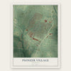 Pioneer Village, Kentucky map print, the full design