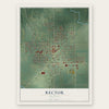Rector, Arkansas map print, the full design
