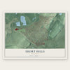 Short Hills, New Jersey map print, the full design