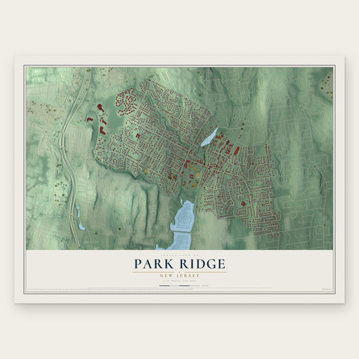 Park Ridge, New Jersey map print, the full design