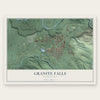 Granite Falls, Washington map print, the full design