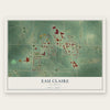 Eau Claire, Michigan map print, the full design