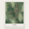 Loami, Illinois map print, the full design