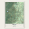Cleon, Michigan map print, the full design