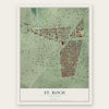 St. Roch, Louisiana map print, the full design