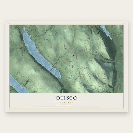 Otisco, New York map print, the full design