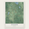 Excelsior, Michigan map print, the full design