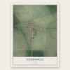 Venedocia, Ohio map print, the full design