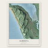Elberta, Michigan map print, the full design