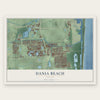Dania Beach, Florida map print, the full design