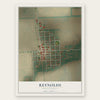 Reynolds, North Dakota map print, the full design