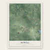 Howell, Livingston County, Michigan map print, the full design