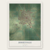 Jerseyville, Illinois map print, the full design