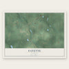 Fayette, Michigan map print, the full design