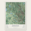 Johnston, Rhode Island map print, the full design