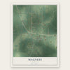 Magness, Arkansas map print, the full design
