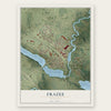 Frazee, Minnesota map print, the full design