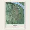 Philo, Ohio map print, the full design