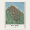 Keansburg, New Jersey map print, the full design