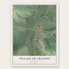 Gratiot, Wisconsin map print, the full design