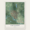 Lake Jackson, Texas map print, the full design