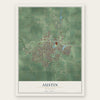 Austin, Minnesota map print, the full design