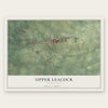Upper Leacock, Pennsylvania map print, the full design