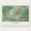 St. James, Missouri map print, the full design