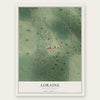 Loraine, North Dakota map print, the full design