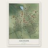 Granger, Texas map print, the full design