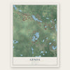 Genoa, Michigan map print, the full design