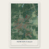 Newton Falls, Ohio map print, the full design