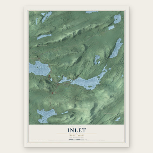 Inlet, New York map print, the full design