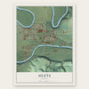 Siletz, Oregon map print, the full design