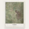 Hobbs, New Mexico map print, the full design