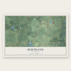 Bertrand, Michigan map print, the full design