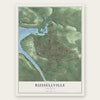 Russellville, Arkansas map print, the full design
