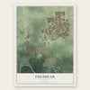 Fulshear, Texas map print, the full design